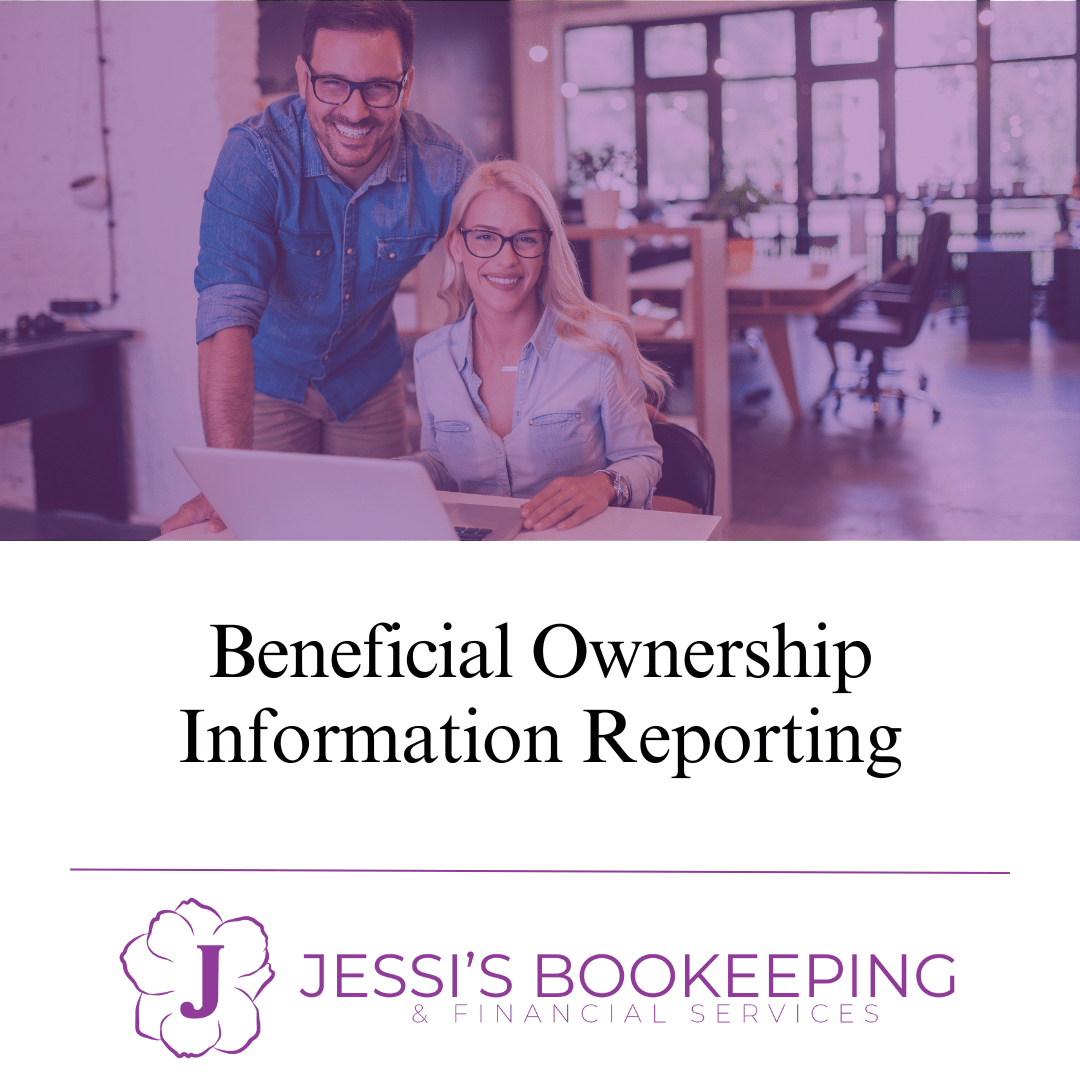 Blog post graphic describing the title of the blog post: "Beneficial Ownership Information Reporting"